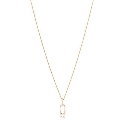 Messika 18K Yellow Gold Diamond LM Move Uno Pave Pendant Necklace 1 of 6