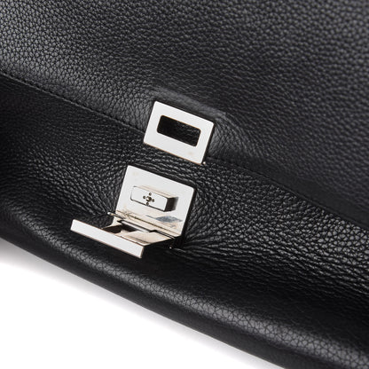 Celine Drummed Calfskin Suede Large Trapeze Black 9 of 15