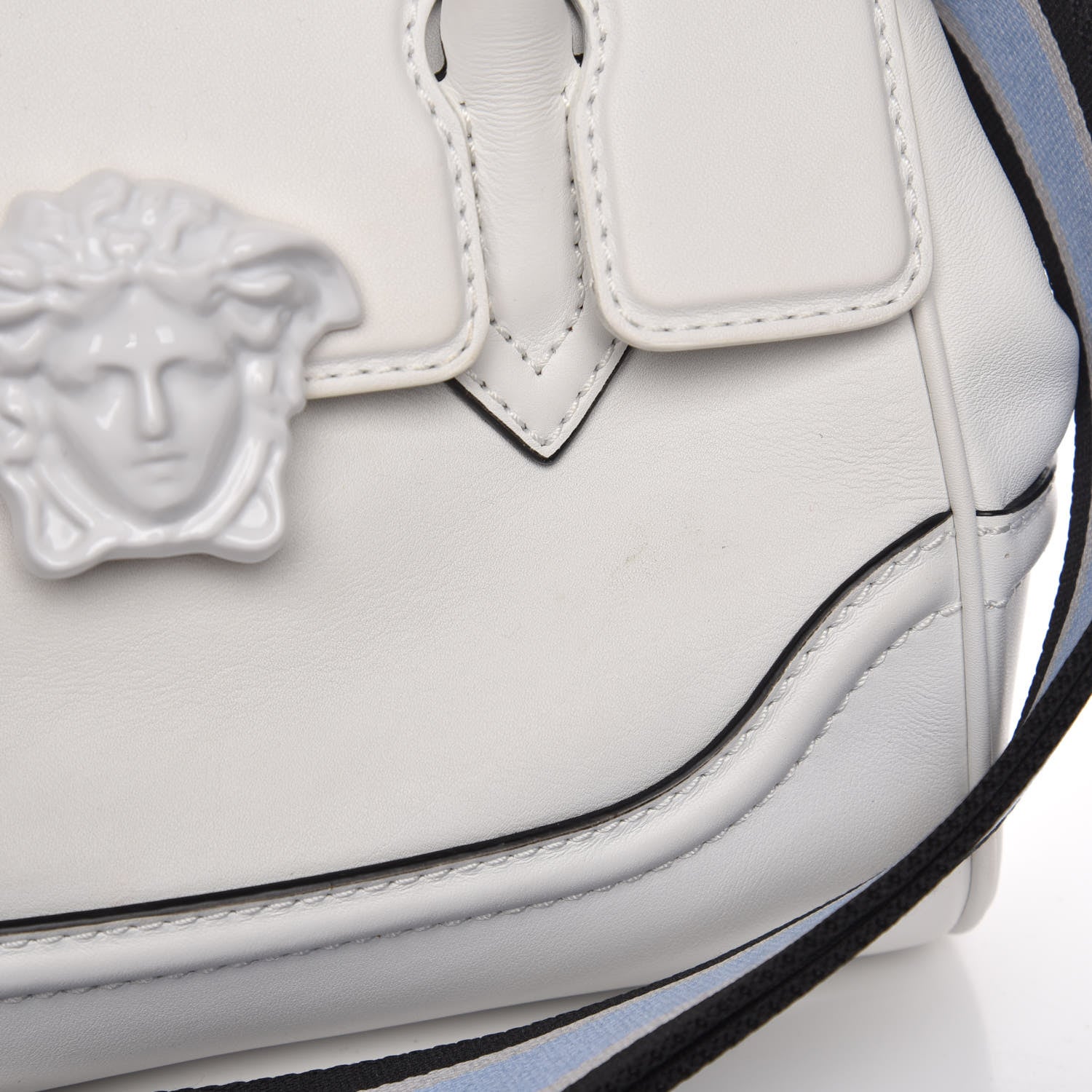 Versace Calfskin Medium Palazzo Empire Bag White 8 of 13