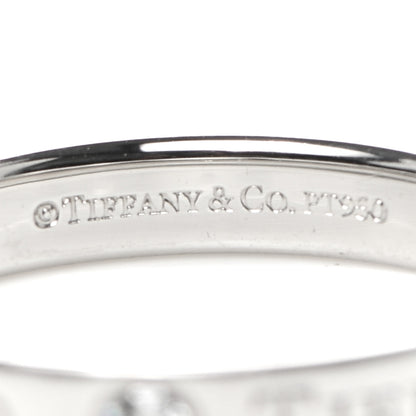 Tiffany Platinum Diamond Logo Band Ring 50 5.5 4 of 4