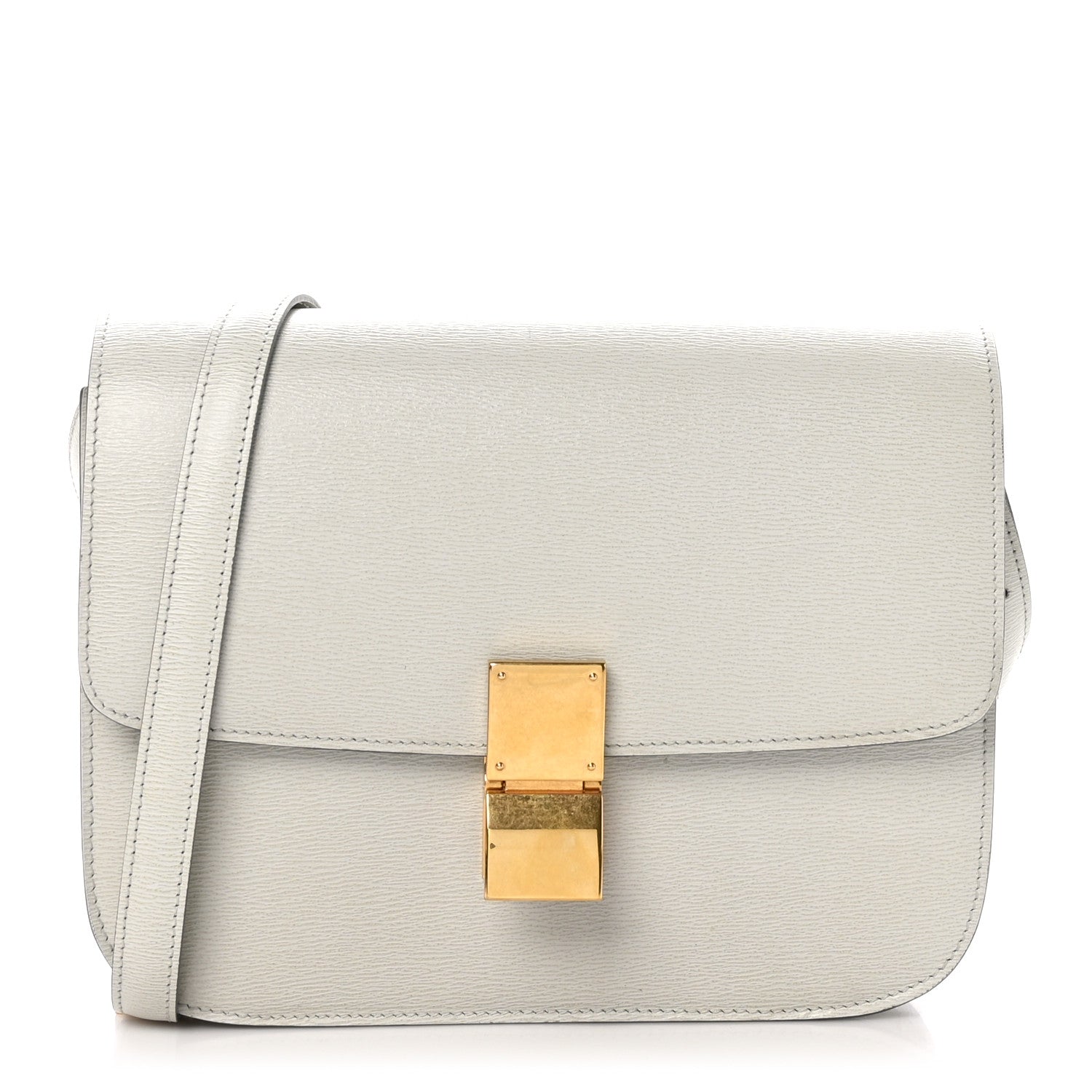 Celine Liege Calfskin Medium Classic Box Flap Bag Pale Grey 1 of 11