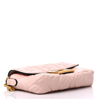 Fendi Nappa FF 1974 Embossed Mini Baguette Rosa Quarzo 4 of 13