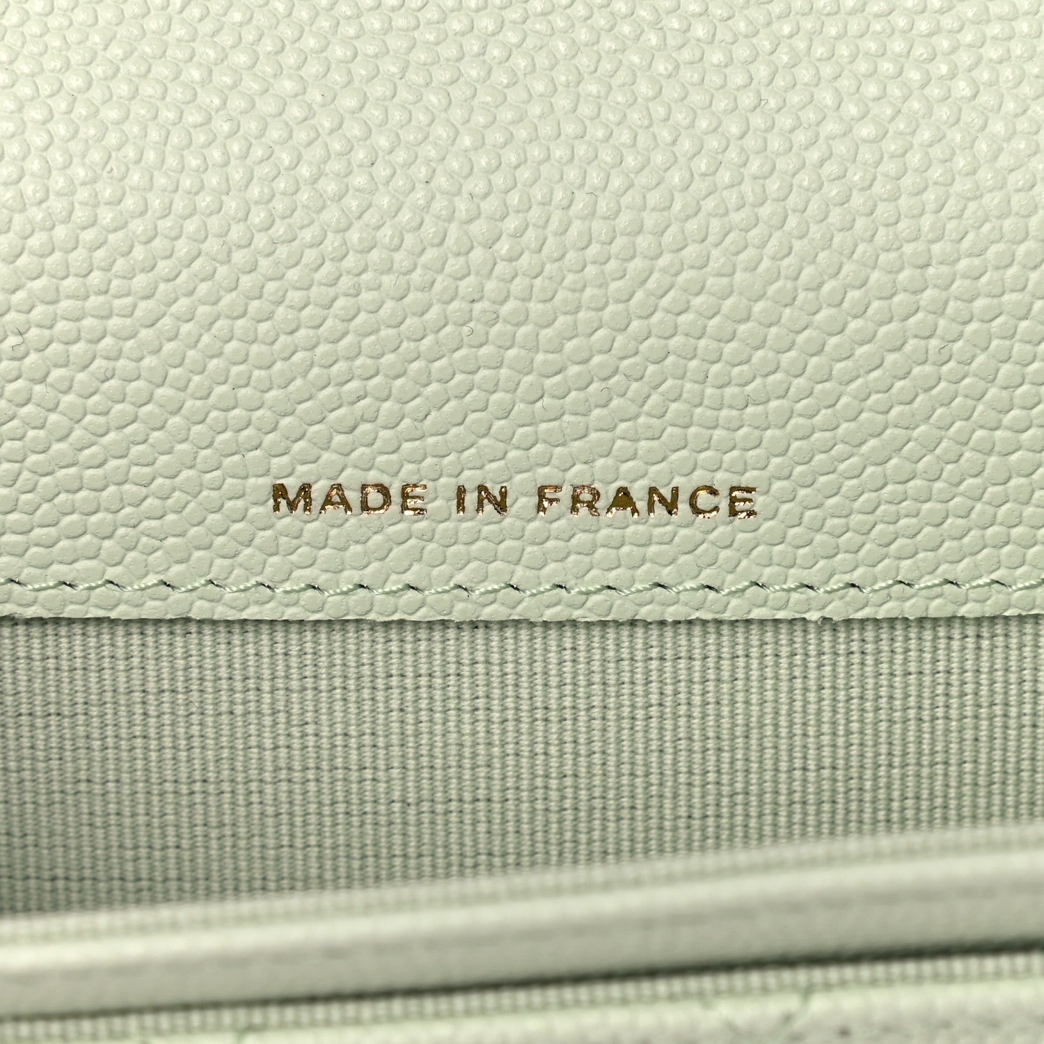 Chanel Caviar Quilted Flap Card Holder Wallet Light Green 7 of 9