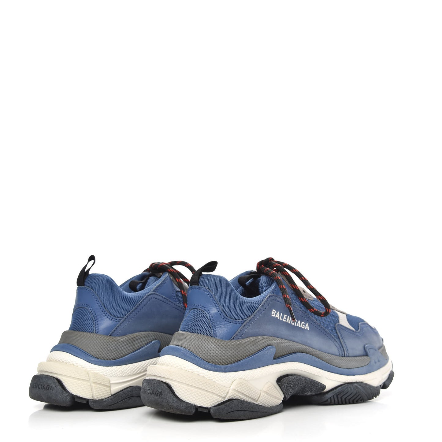 Mesh Nubuck Mens Triple S Sneakers 41 Navy Gris