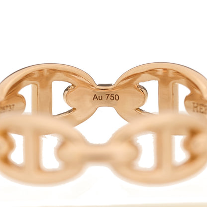 Hermes 18K Rose Gold PM Chaine d'Ancre Enchainee Ring 57 8 4 of 6