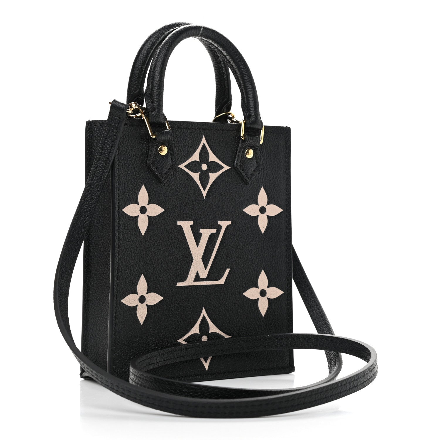 Louis Vuitton Empreinte Monogram Giant Petit Sac Plat Black Beige 3 of 9