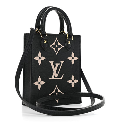 Louis Vuitton Empreinte Monogram Giant Petit Sac Plat Black Beige 3 of 9