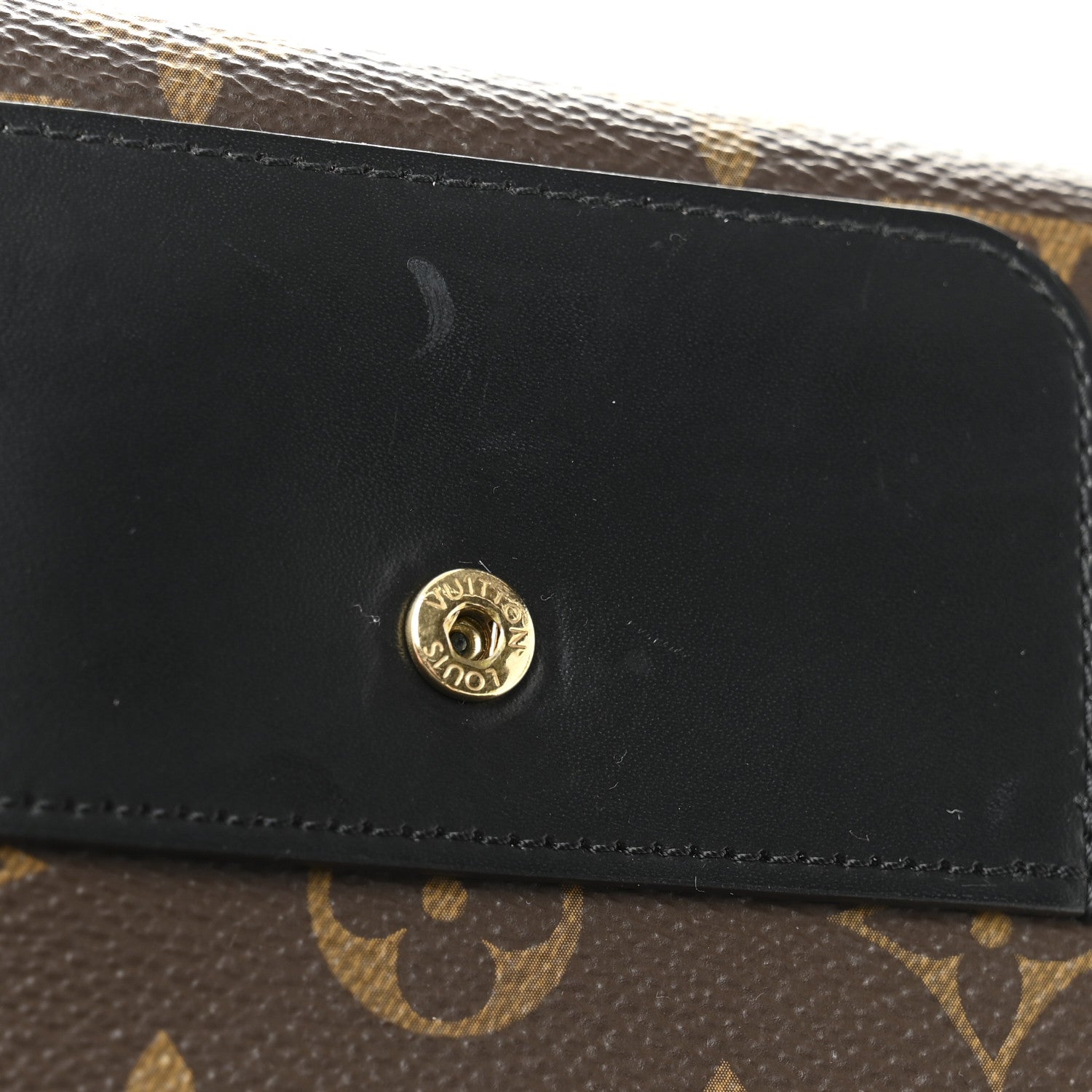 Louis Vuitton Monogram Flower Lock Compact Wallet Black 7 of 7