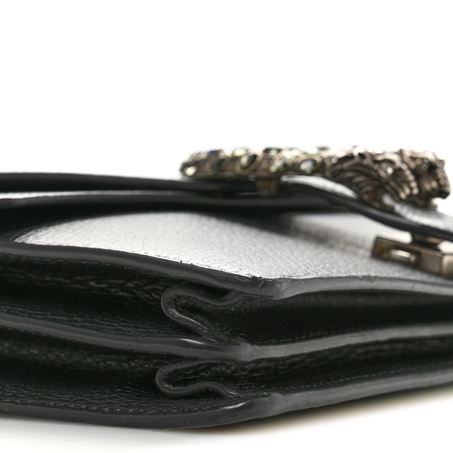 Gucci Pebbled Calfskin Small Dionysus Shoulder Bag Black 9 of 11