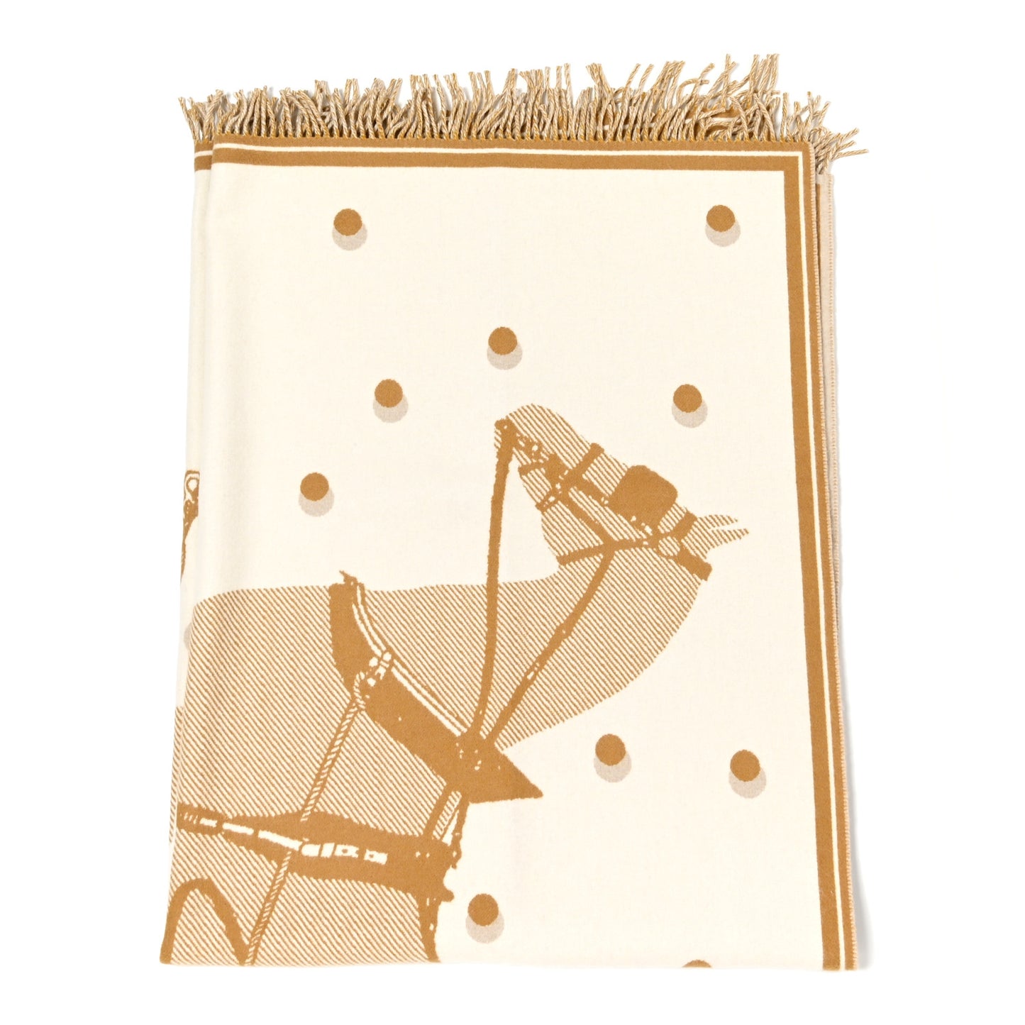 Merinos Wool Cashmere Cheval Cabriolet Blanket Sable