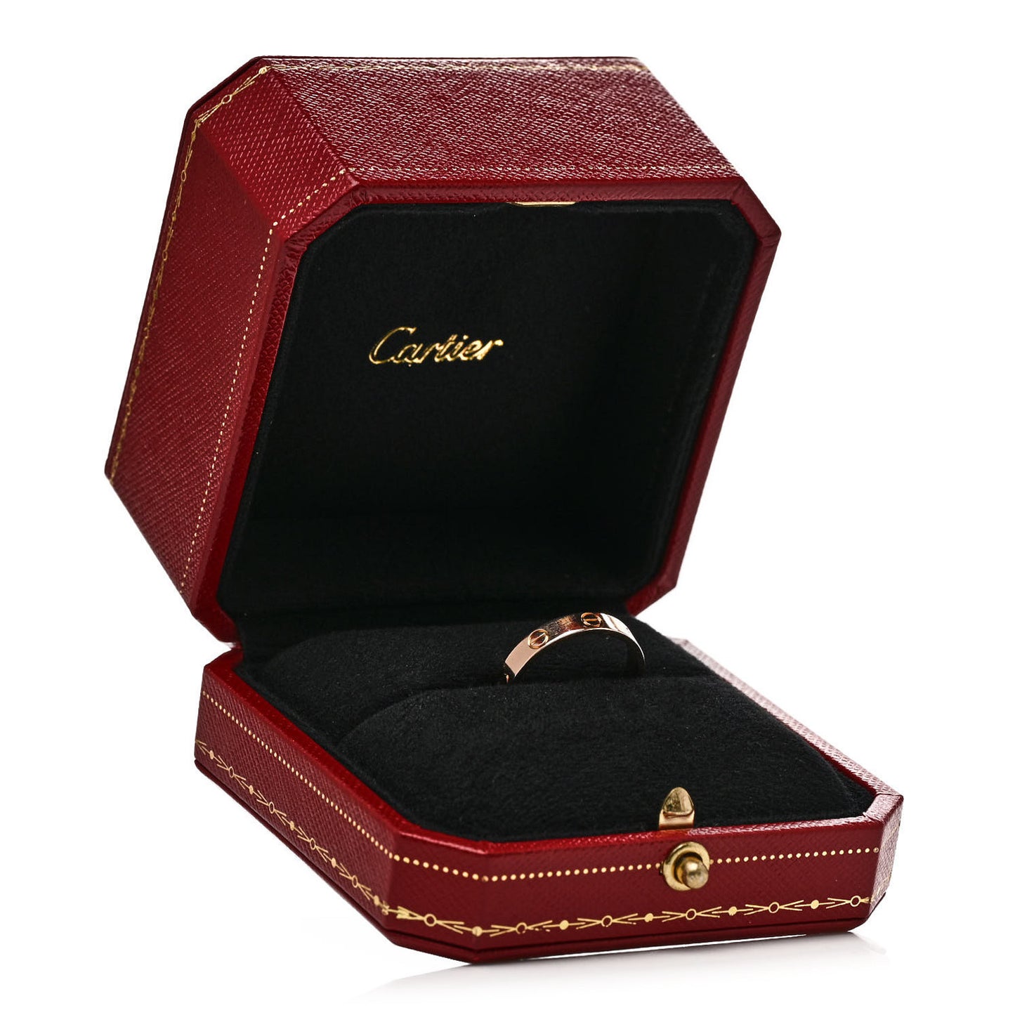 18K Pink Gold 3.5mm LOVE Wedding Band Ring 51 5.75