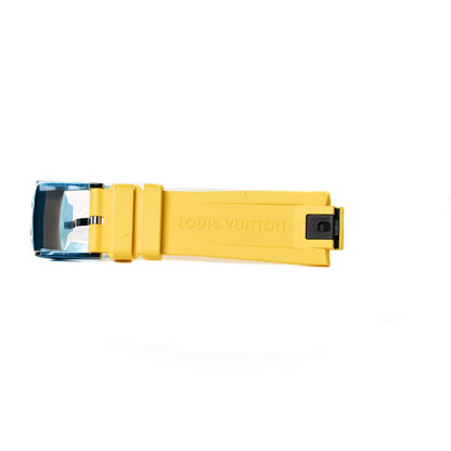Louis Vuitton Rubber Monogram Tambour Watch Strap M Jaune 4 of 5