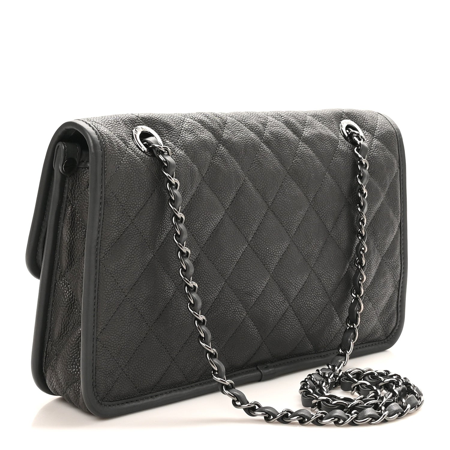 Chanel Caviar Quilted Medium French Riviera Flap Grey 3 of 10