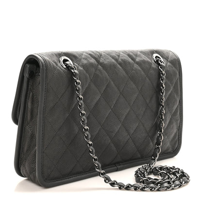 Chanel Caviar Quilted Medium French Riviera Flap Grey 3 of 10