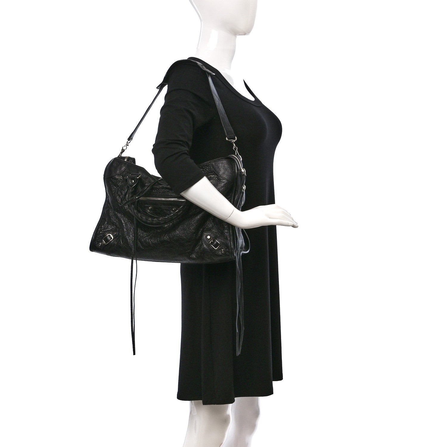 Balenciaga Agneau Classic Silver Hardware City Black 2 of 10