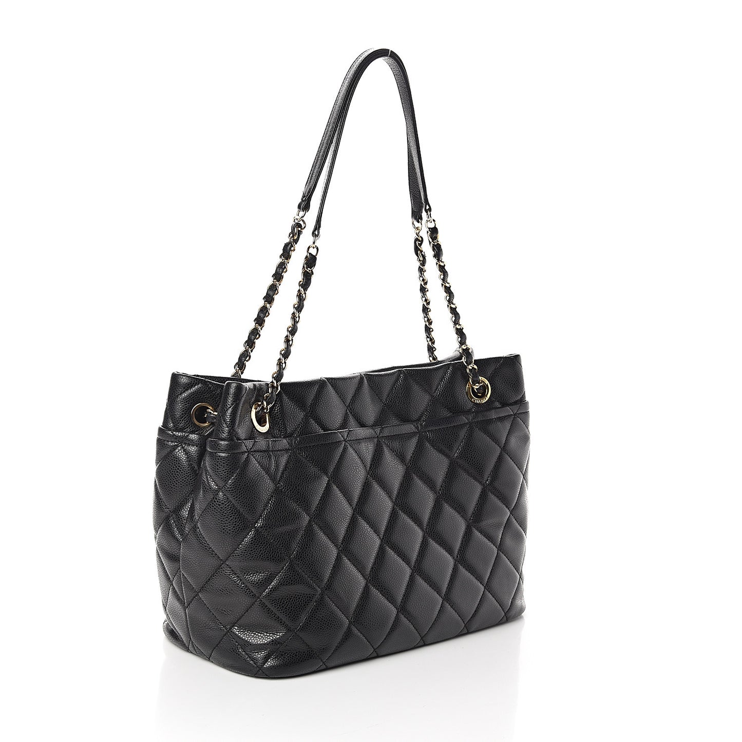 Caviar Quilted Timeless CC Soft Tote Black