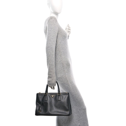 Prada Saffiano Medium Galleria Double Zip Tote Black 2 of 9