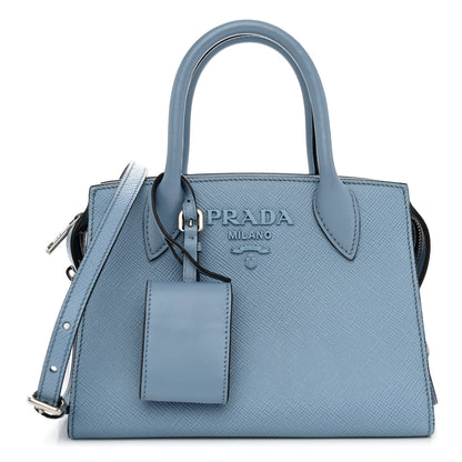 Prada Saffiano Cuir Calfskin Mini Monochrome Top Handle Tote Astrale 1 of 10