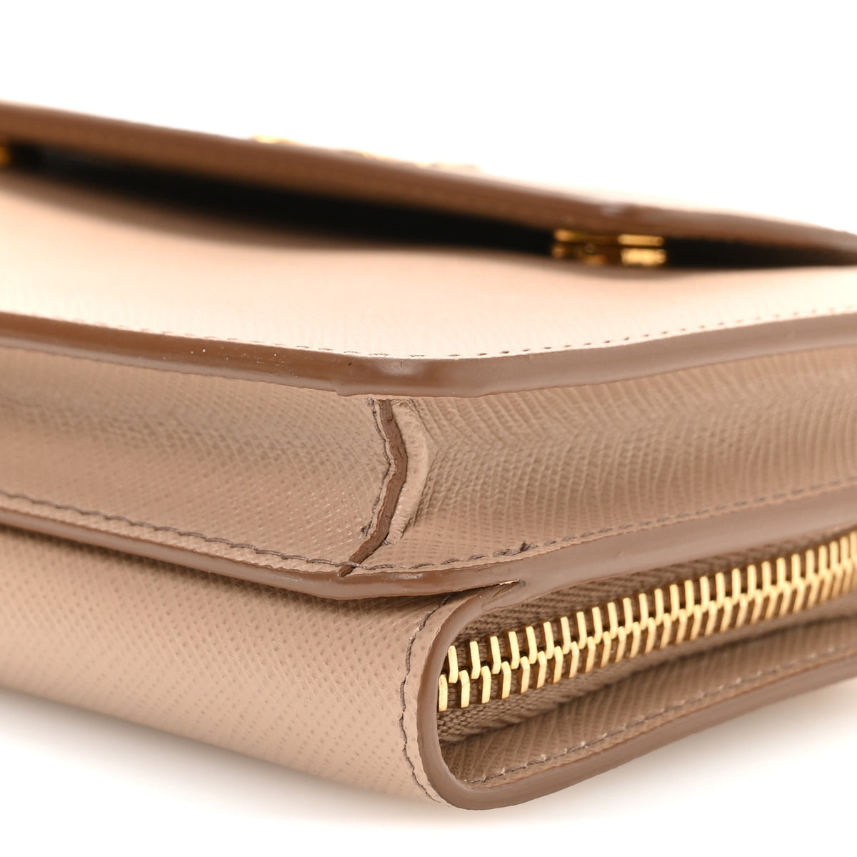 Prada Saffiano Chain Wallet Cammeo 10 of 11