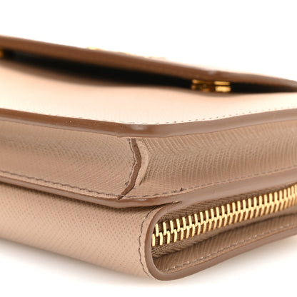 Prada Saffiano Chain Wallet Cammeo 10 of 11