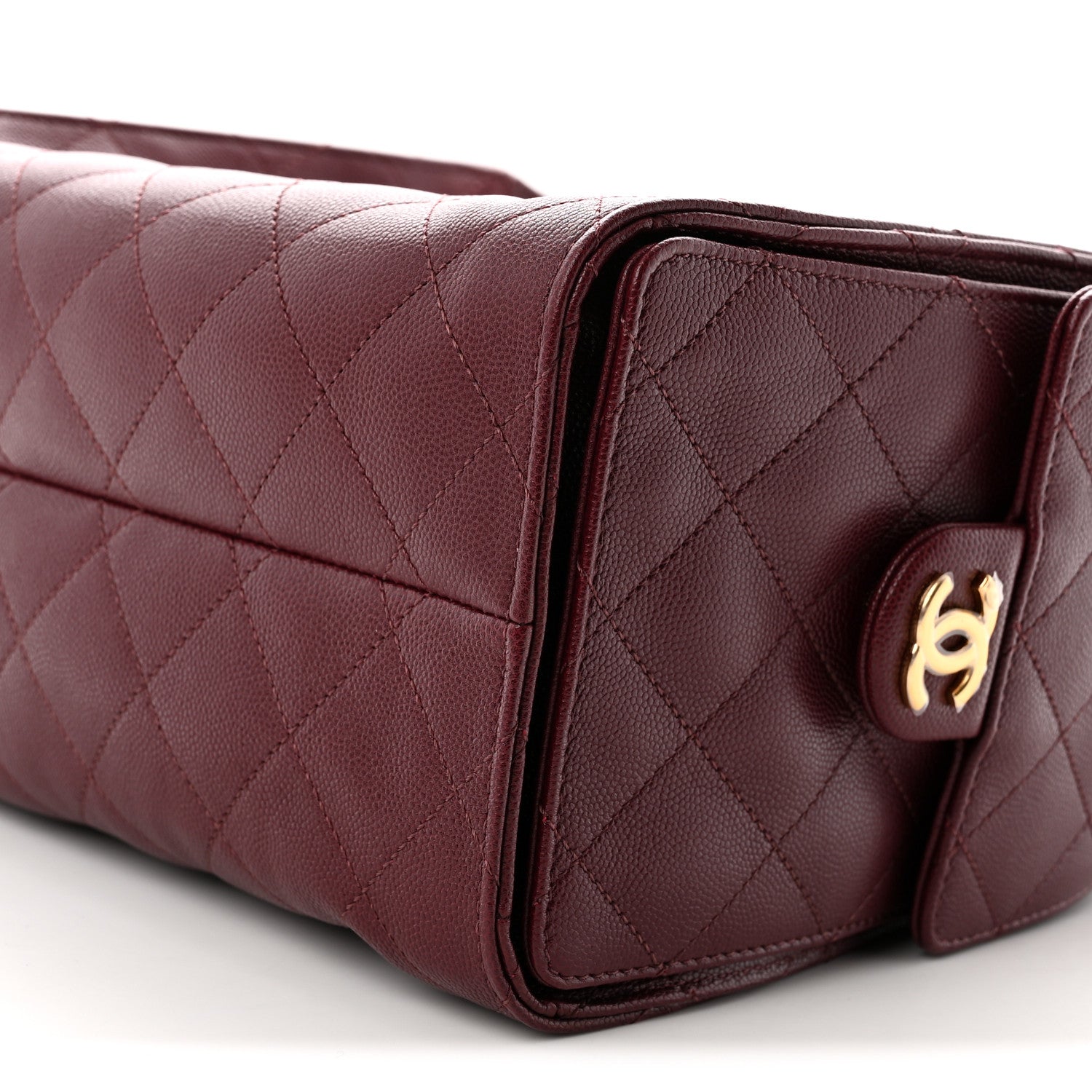 Chanel Caviar Quilted Small Chanel 25 Handbag Burgundy 10 of 11