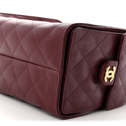 Chanel Caviar Quilted Small Chanel 25 Handbag Burgundy 10 of 11