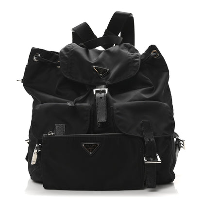 Prada Re-Nylon Vela Saffiano Medium Backpack Black 3 of 10