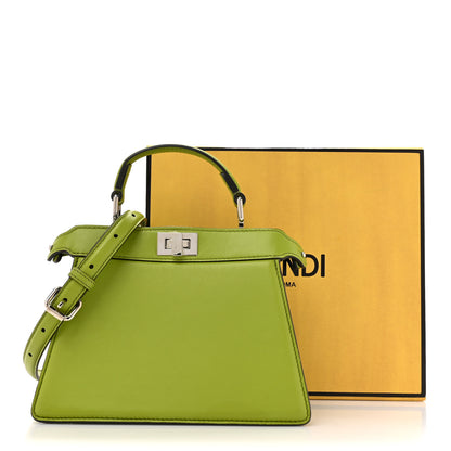 Fendi Shiny Nappa Petite Peekaboo I SEE U Satchel Verde Mela 16 of 16