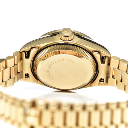 Rolex 18K Yellow Gold Diamond 26mm Datejust President Watch Champagne 69138 5 of 9