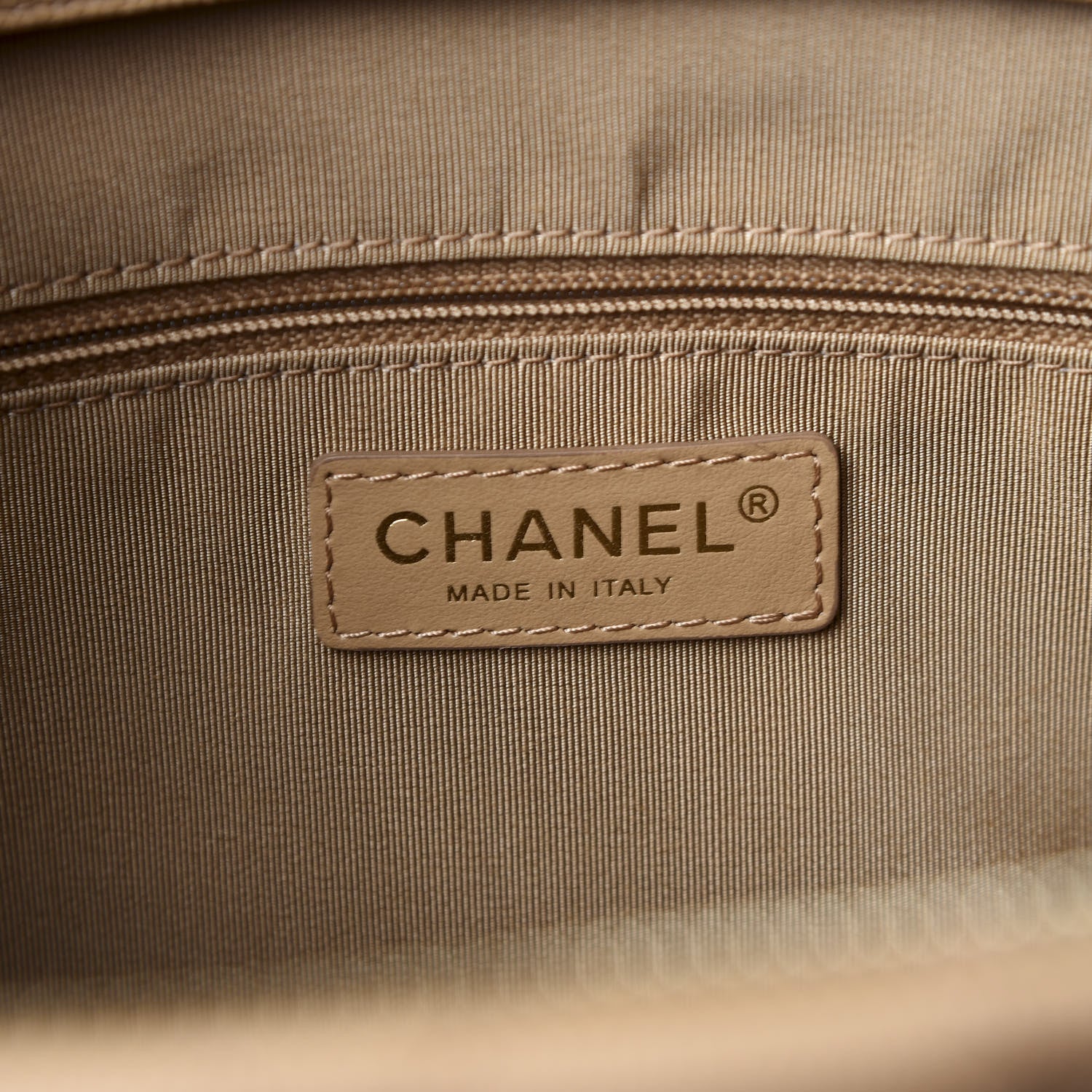 Chanel Caviar Quilted Rolled Up Tote Beige 7 of 8
