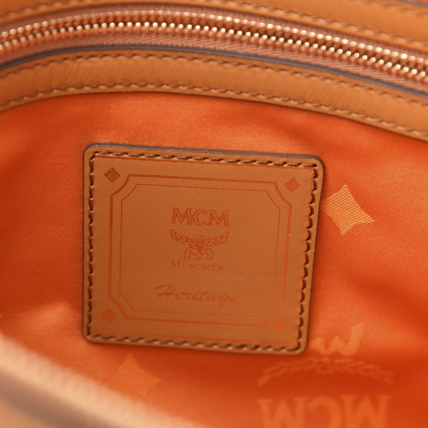 MCM Visetos Mini Pouch Cognac 6 of 8
