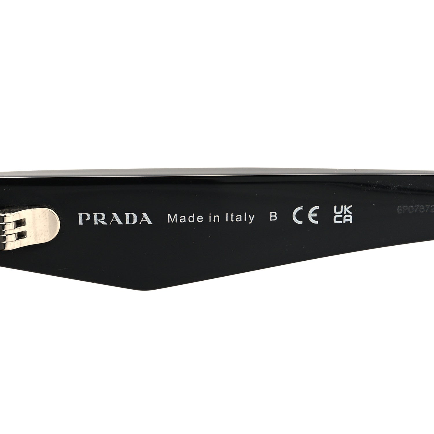 Prada Acetate Oval Sunglasses SPR 26Z Black 5 of 7