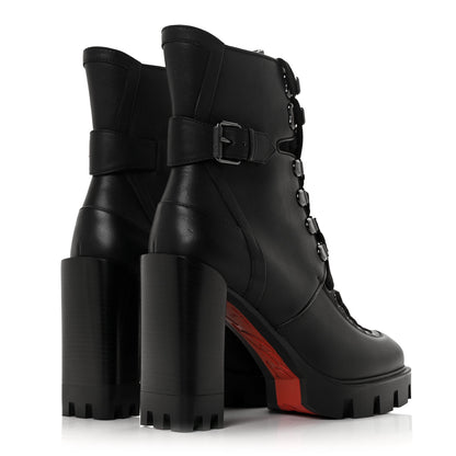 Christian Louboutin Calfskin Macademia 100 Biker Platform Boots 36.5 Black 4 of 5
