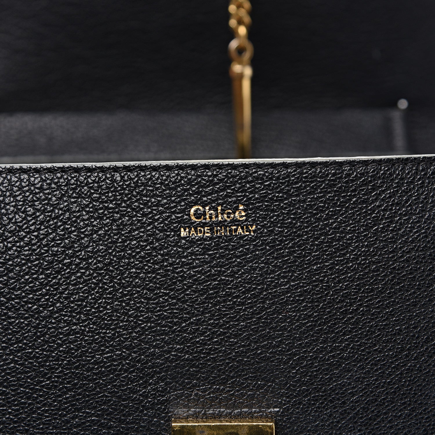 Chloe Grained Calfskin Lambskin Drew Shoulder Bag Black 5 of 12