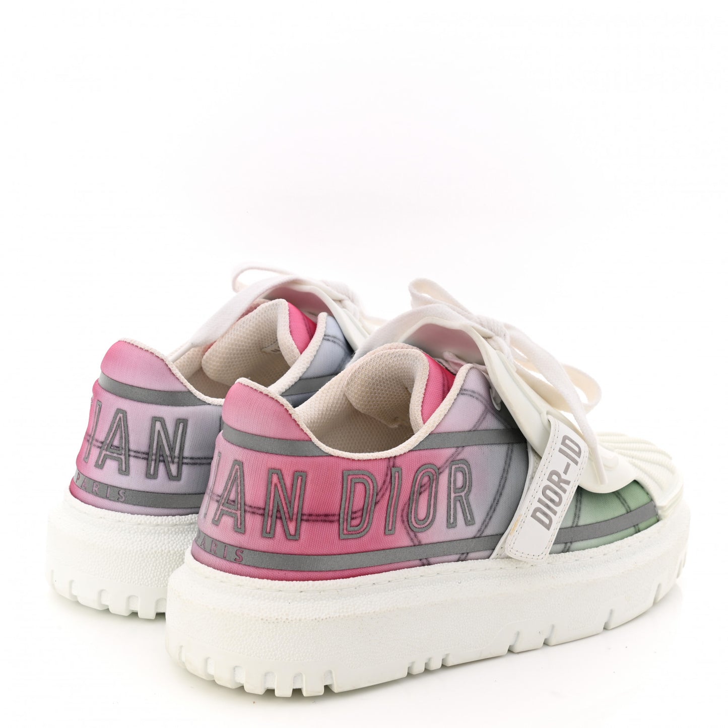 Nylon Shaded Dior-ID Platform Sneakers 36 Multicolor Framboise