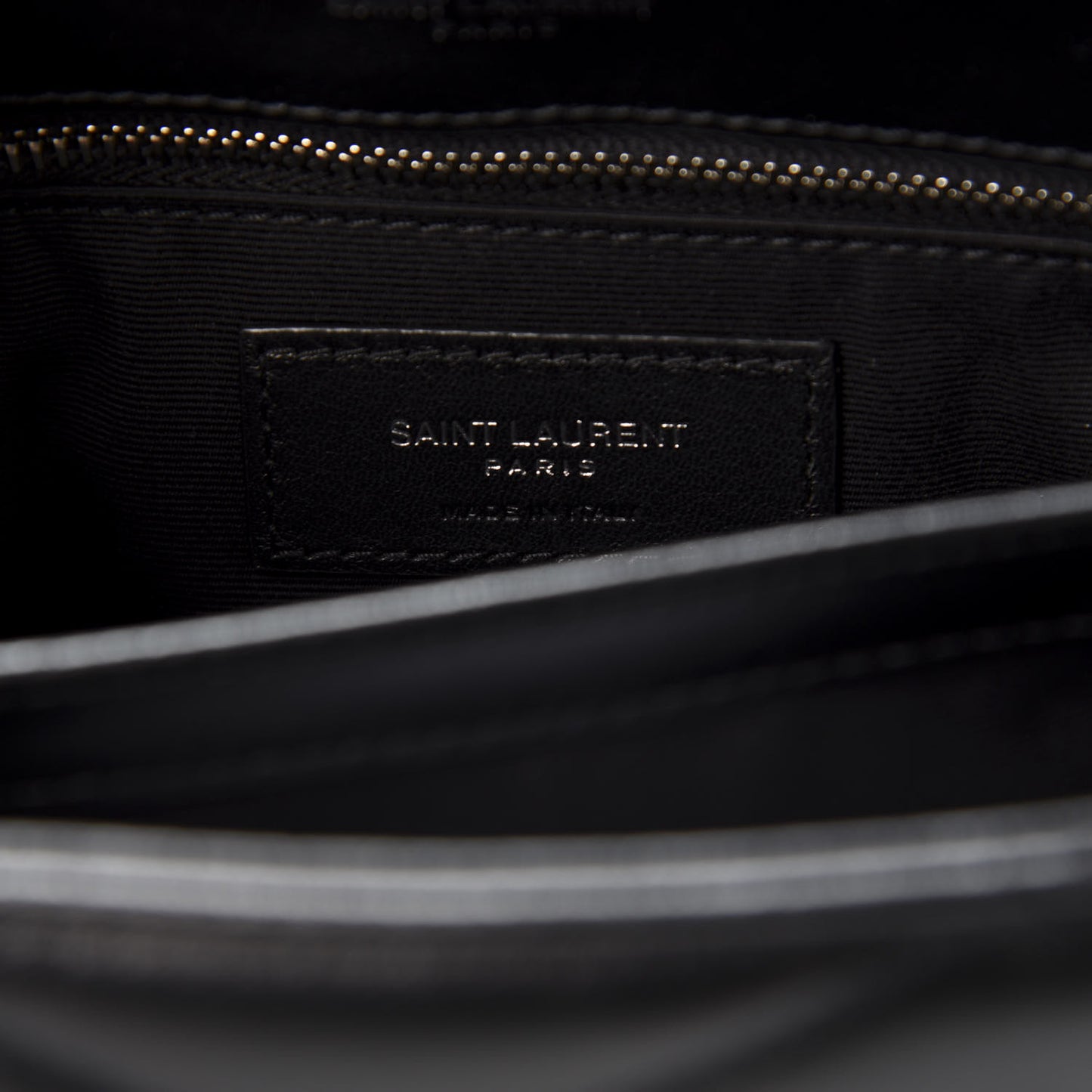 Calfskin Y Quilted Monogram Toy Loulou Crossbody Bag Black
