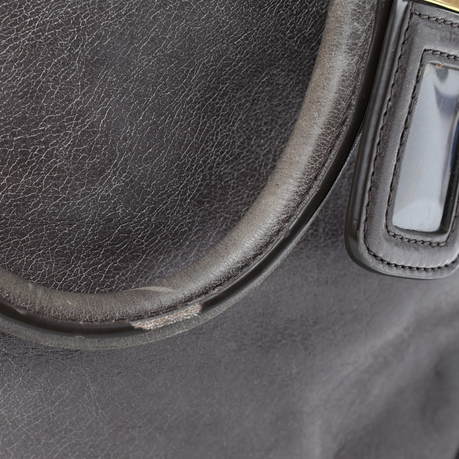 Prada Vitello Shine Top Handle Bag Fumo 17 of 25