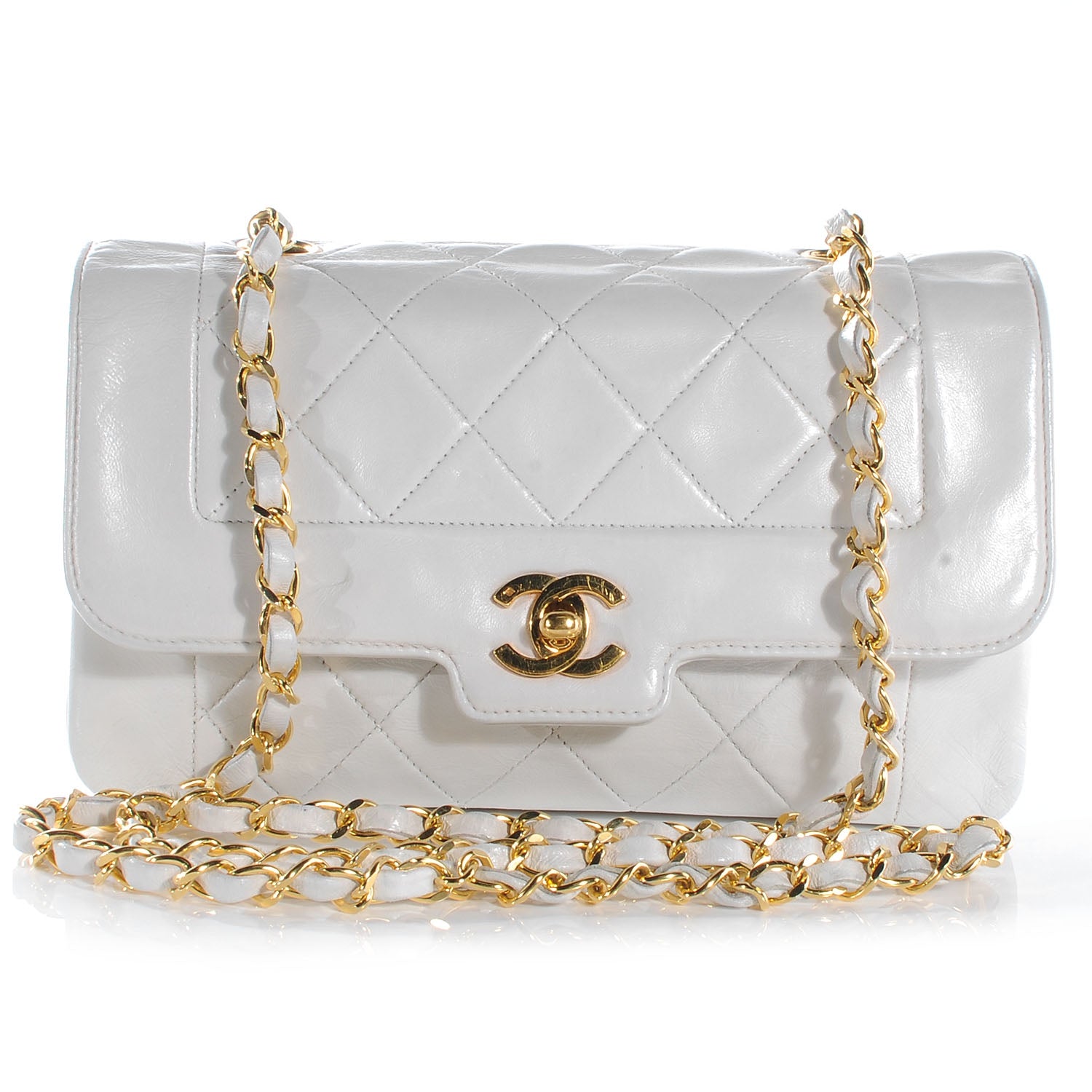 Chanel Lambskin Medium Single Flap White 1 of 8