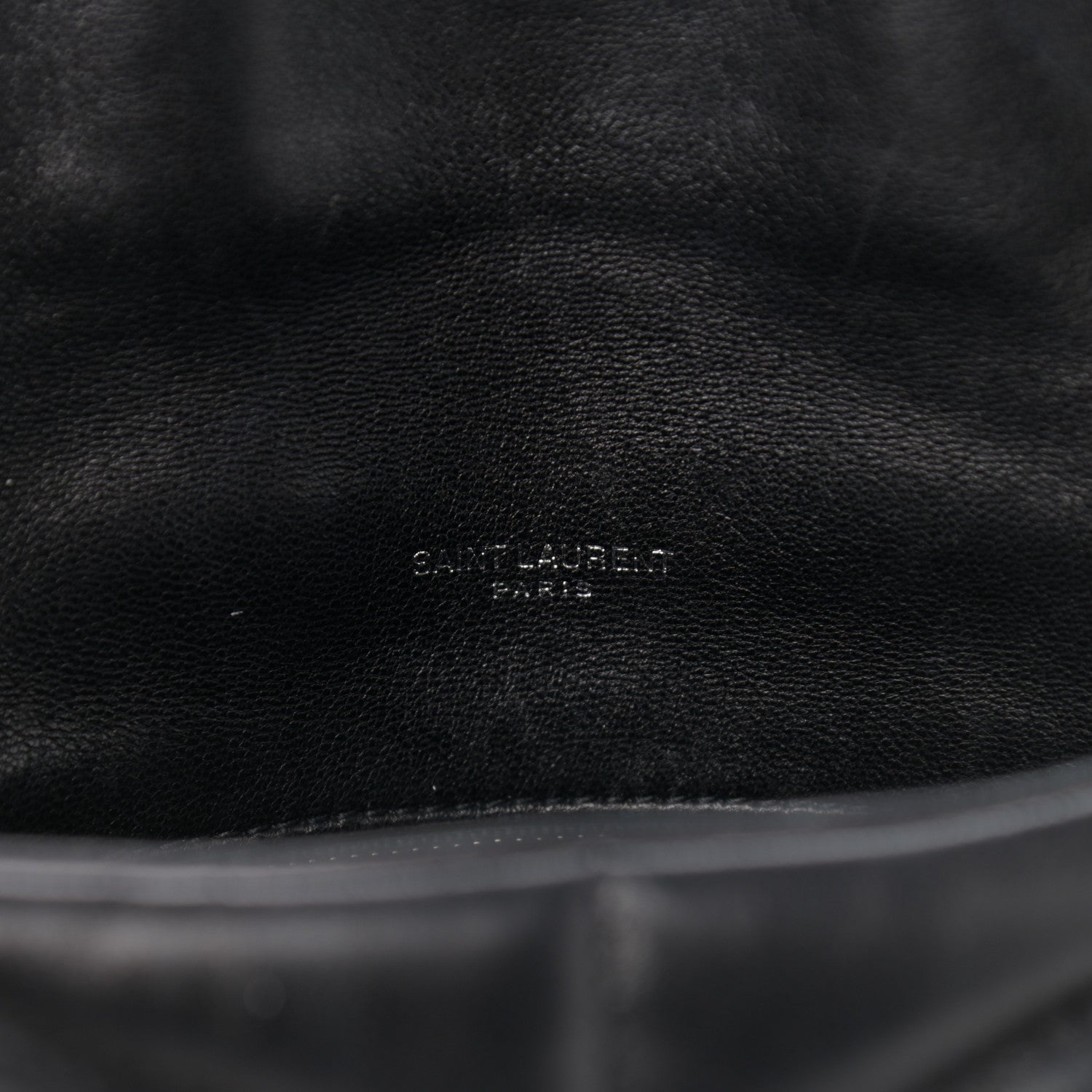 Saint Laurent Lambskin Quilted Toy Loulou Puffer Monogram Chain Satchel Black 6 of 10