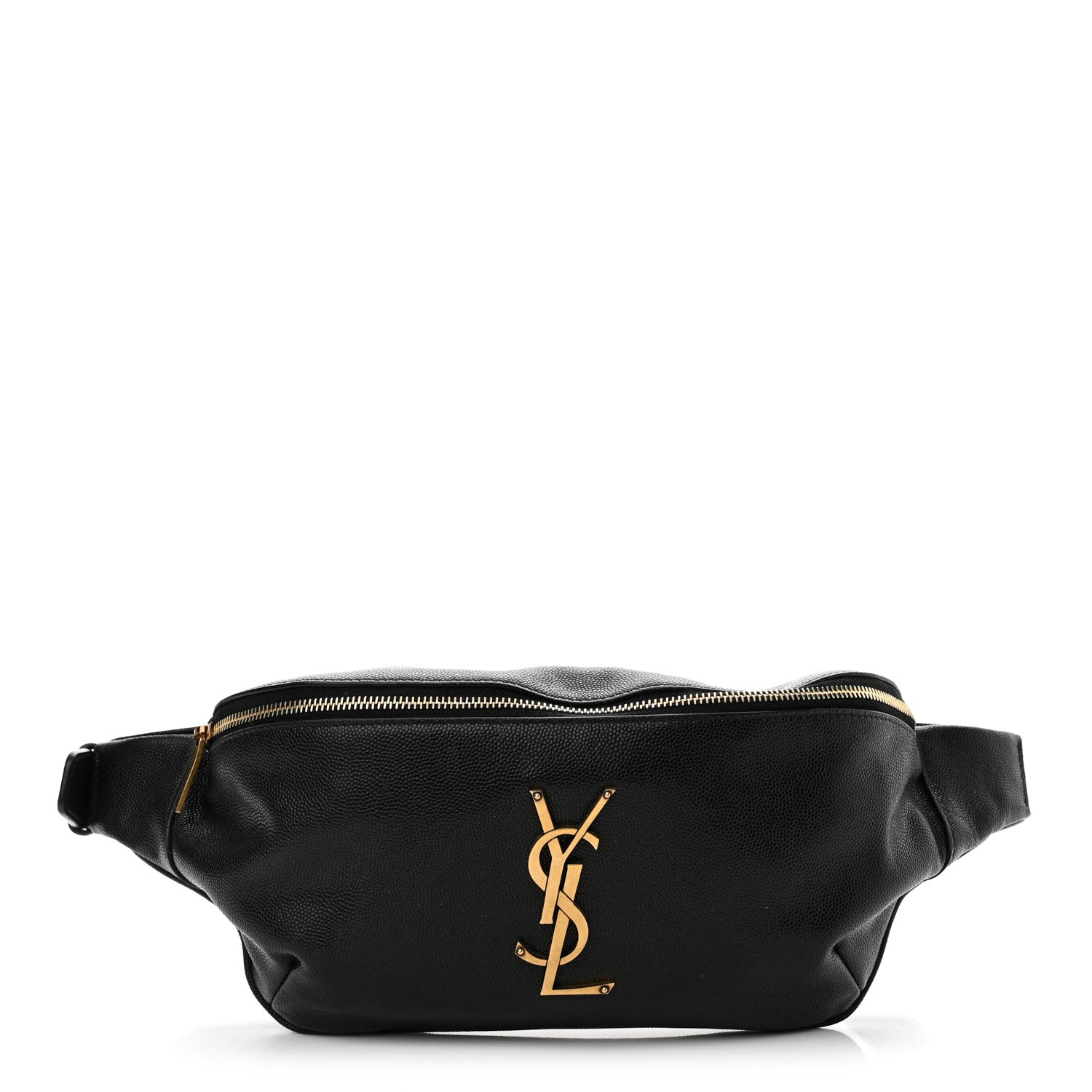 Saint Laurent Grain De Poudre Monogram Belt Bag Black 1 of 11
