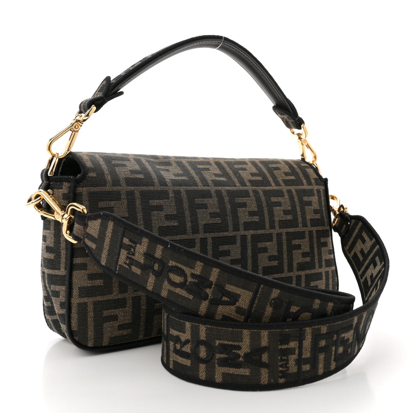 Fabric Jacquard FF 1974 Medium Baguette Tobacco Moro Black