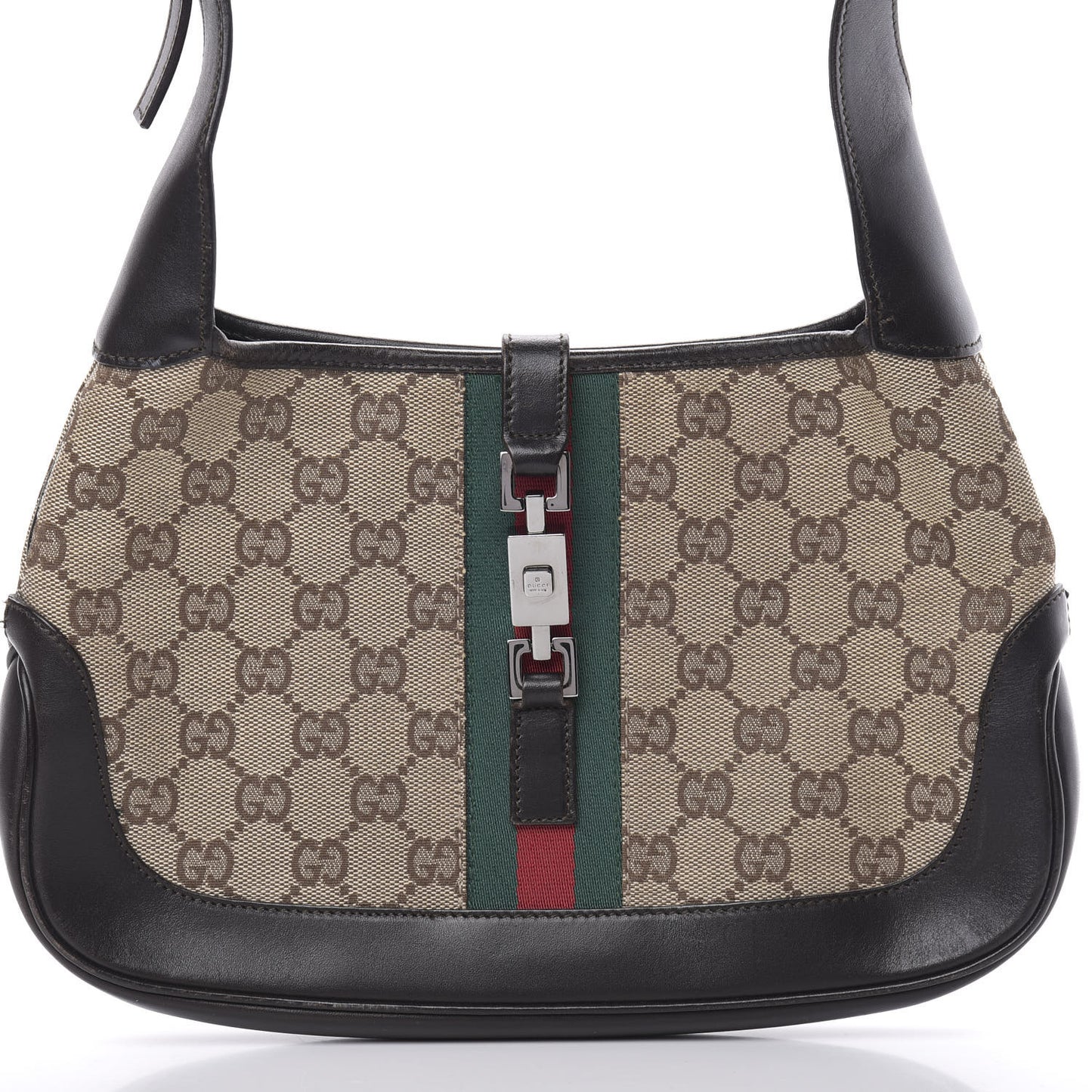 Monogram Web Small Jackie O Hobo Dark Brown