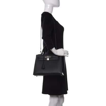 Hermes Epsom Kelly Sellier 28 Black 2 of 11