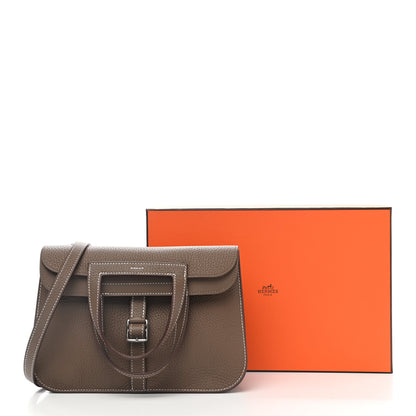 Hermes Taurillon Clemence Halzan 25 Etoupe 13 of 13