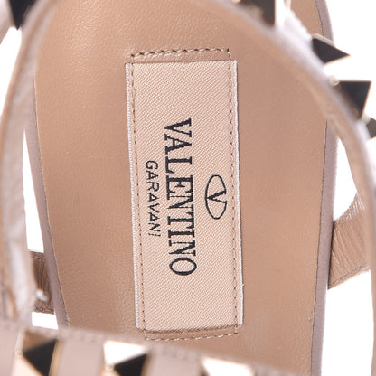 Valentino Garavani Calfskin Nappa Rockstud Ankle Strap 65mm Pumps 39 Pastel Grey Poudre 6 of 9