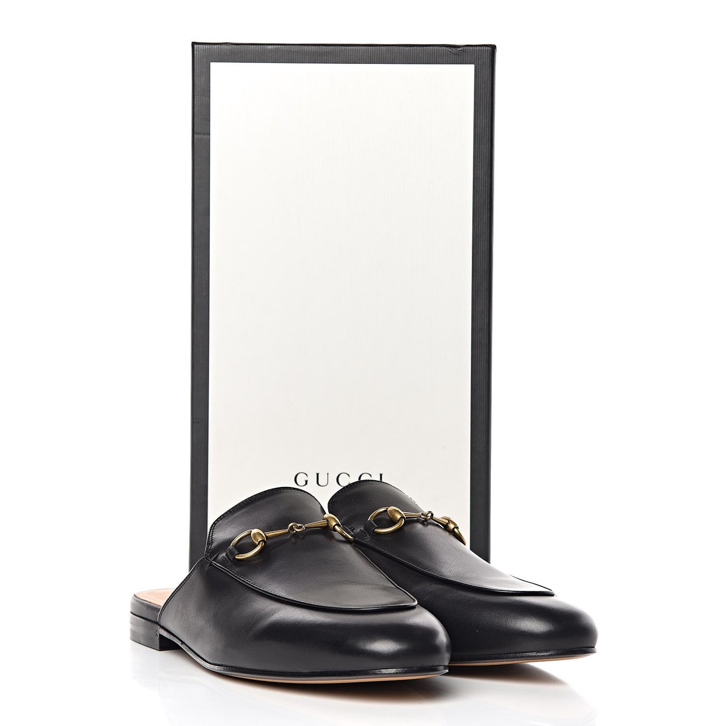 Calfskin Womens Princetown Slippers 39.5 Black