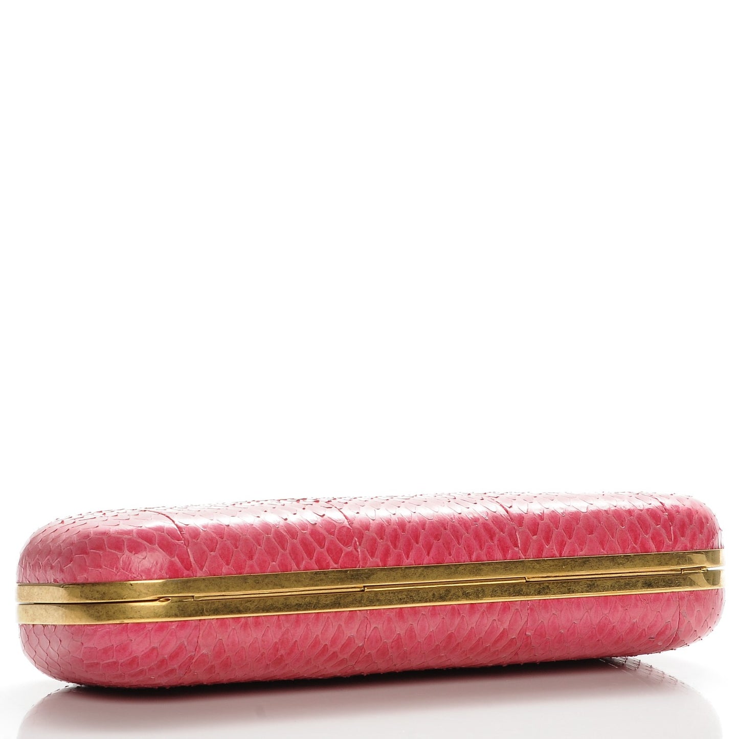 Python Knuckle Box Clutch Pink