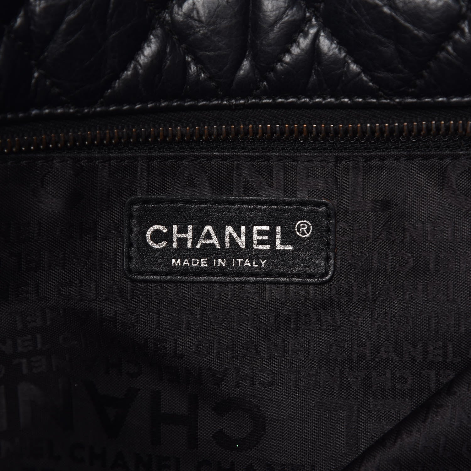 Chanel Aged Calfskin Vintage Ligne XL Lady Braid Tote Black 6 of 14