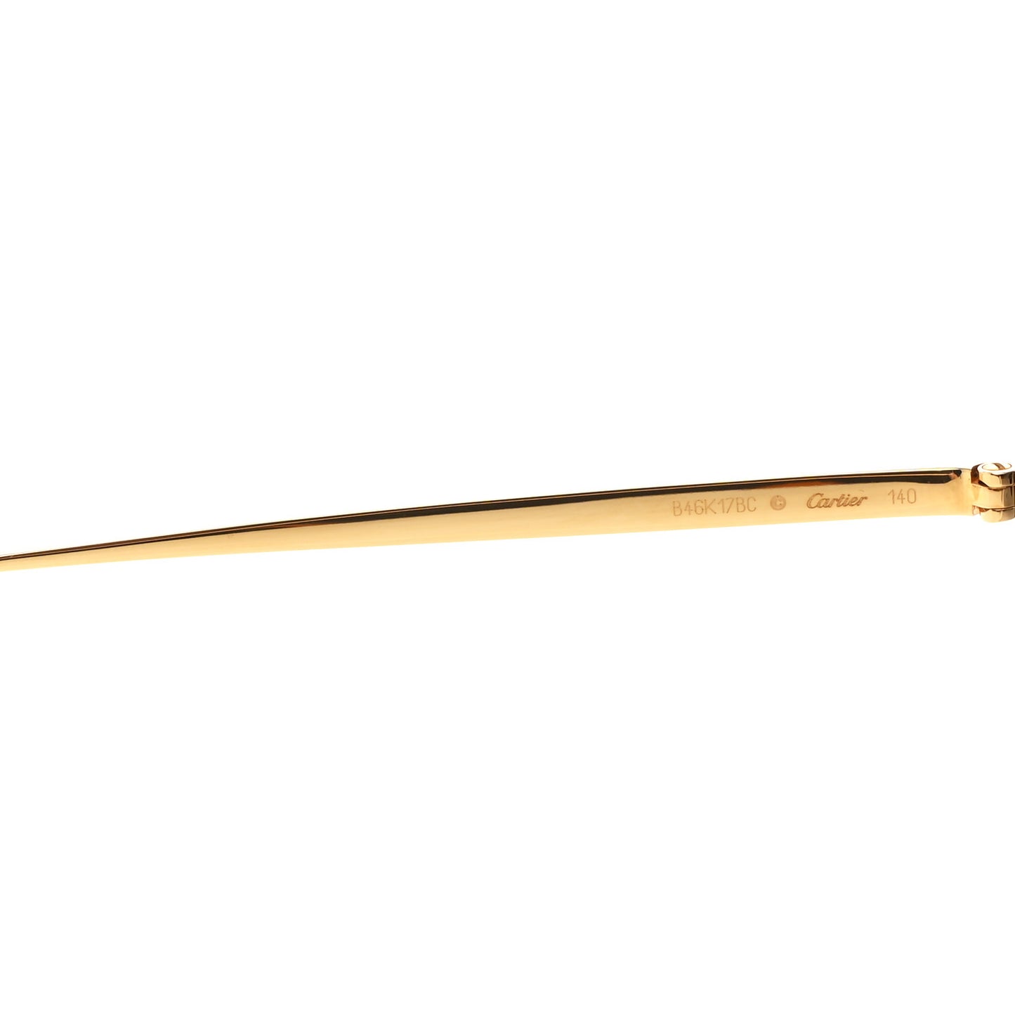 Santos de Cartier Aviator Sunglasses CT0065S Gold Black