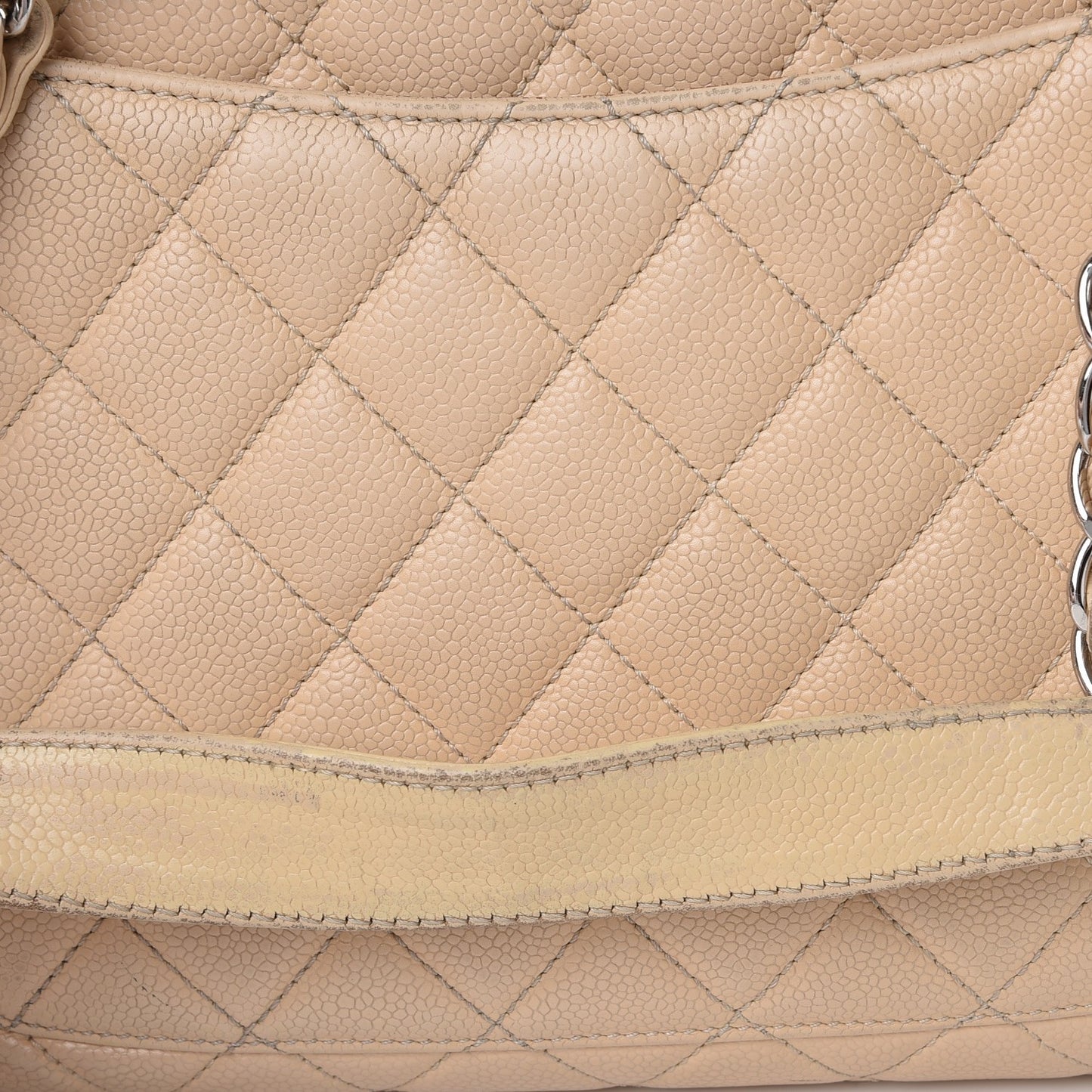 Caviar Quilted Grand Shopping Tote GST Beige Clair